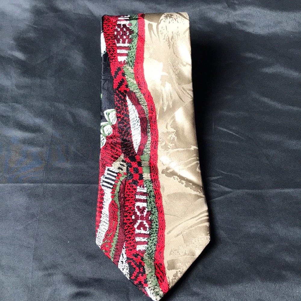 COOGI abstract silk tie